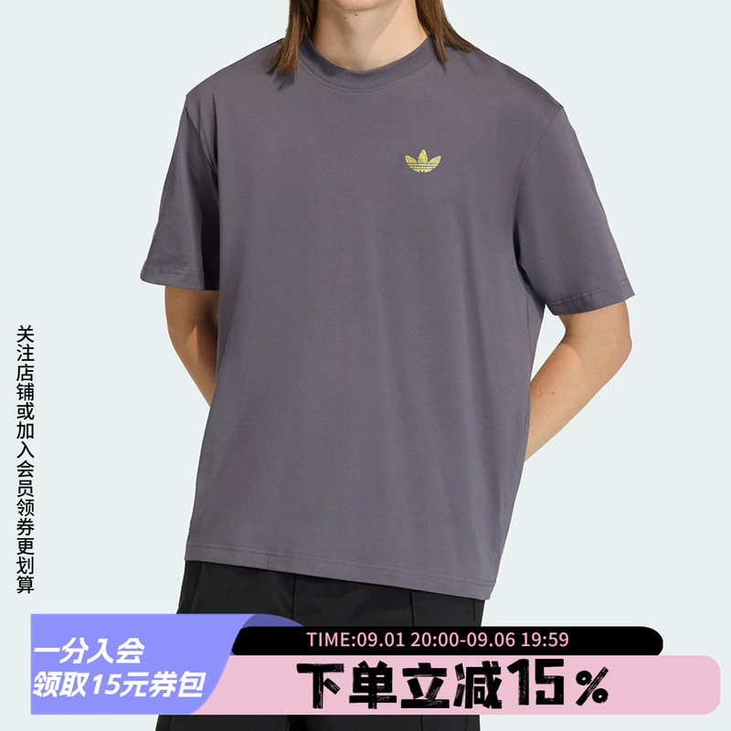 阿迪达斯三叶草男款宽松短袖图片