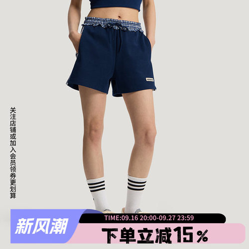阿迪达斯三叶草女款宽松运动短裤