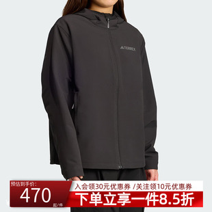 户外防风保暖运动连帽夹克KE6435 新款 阿迪达斯外套女装 2025秋季