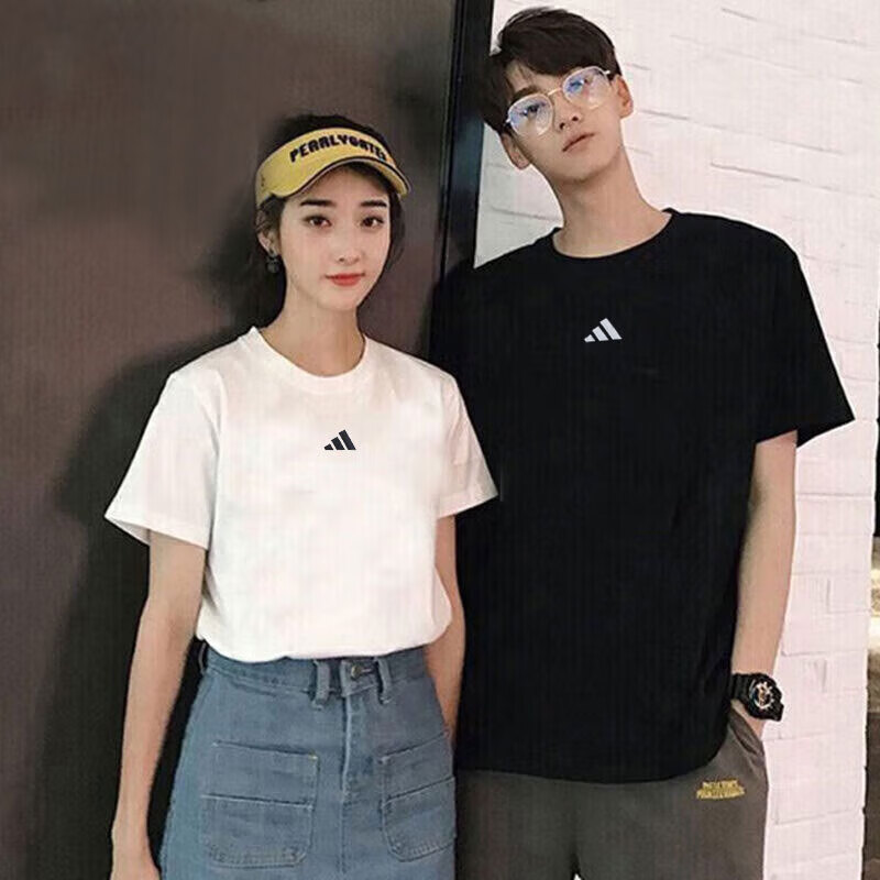 阿迪达斯男款舒适纯棉短袖