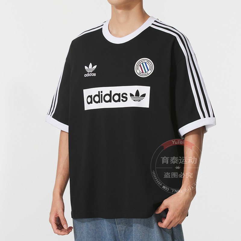 阿迪达斯三叶草男款宽松运动短袖