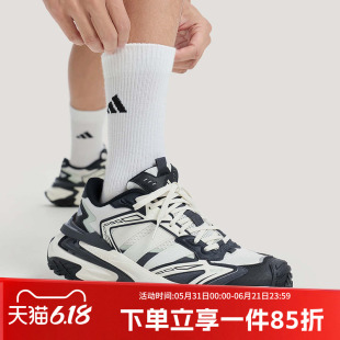 阿迪达斯男鞋2026春季新款机甲风暴跑步风复古运动老爹鞋KJ2118
