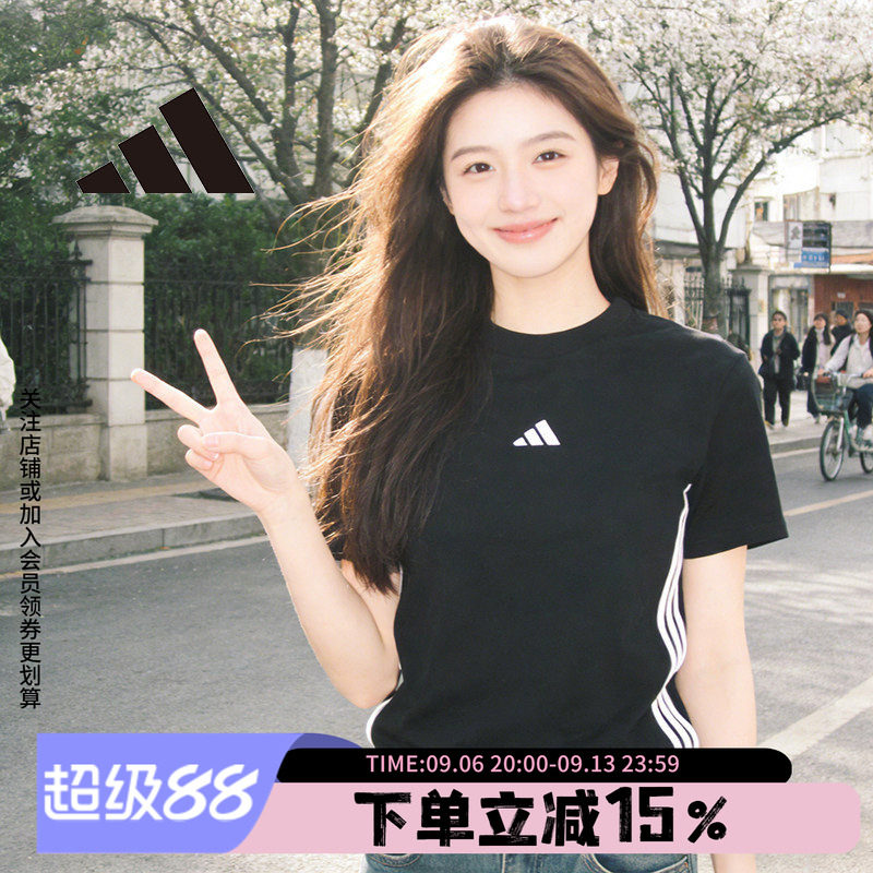 阿迪达斯女款宽松短袖图片
