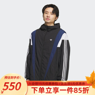 新款 秋季 梭织连帽防风运动夹克外套KS3552 女装 阿迪达斯三叶草男装