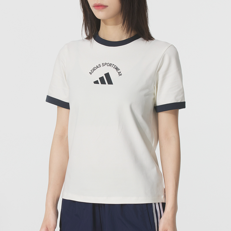 阿迪达斯女款休闲运动短袖
