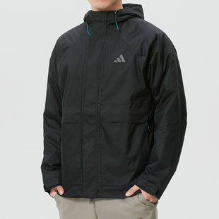 阿迪达斯男装2026春季新款梭织户外运动外套休闲潮流夹克KR2493