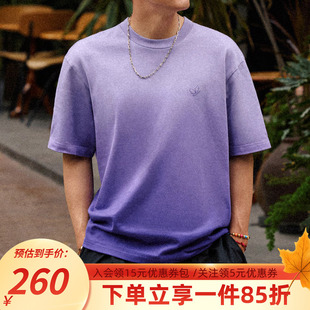 新款 DIP DYE 阿迪达斯三叶草短袖 SS同款 秋季 TEE 纯棉运动T恤 男装