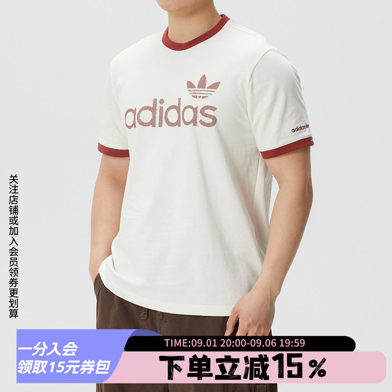 阿迪达斯三叶草男款休闲短袖图片