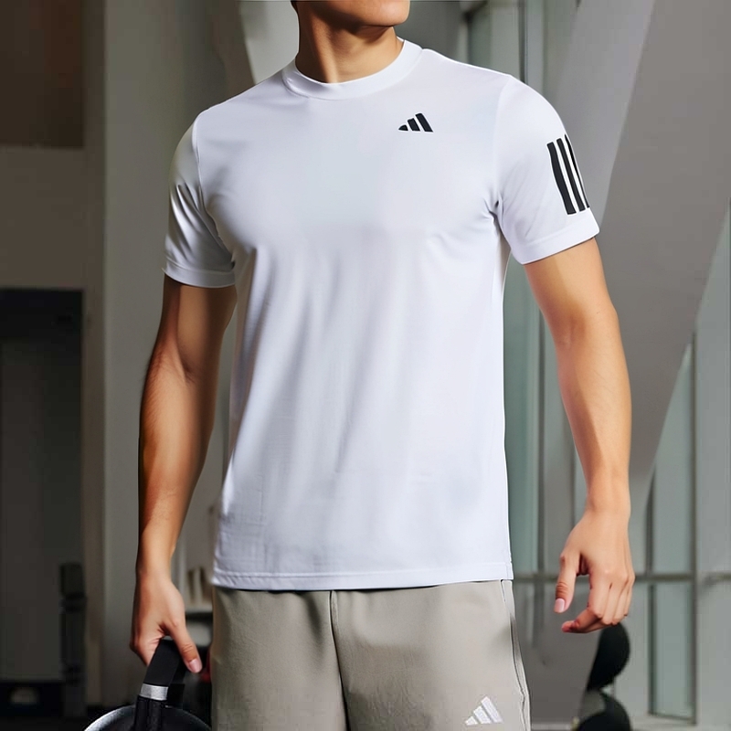 阿迪达斯男款快干运动短袖