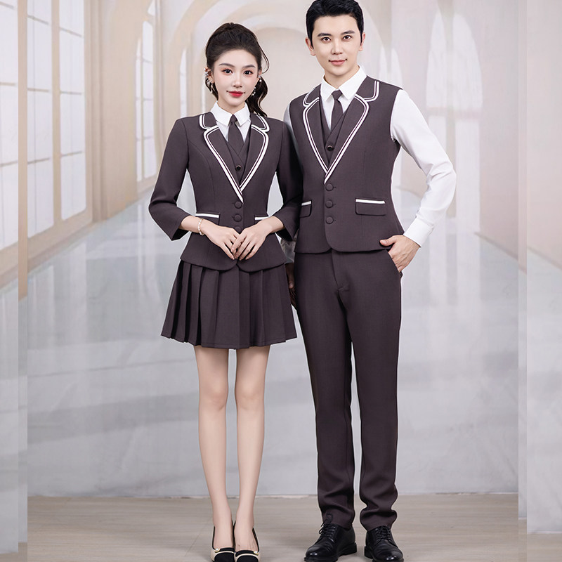 ktv公主服套装酒吧工作服修身沐足疗技师工装包臀dj空姐制服秋冬