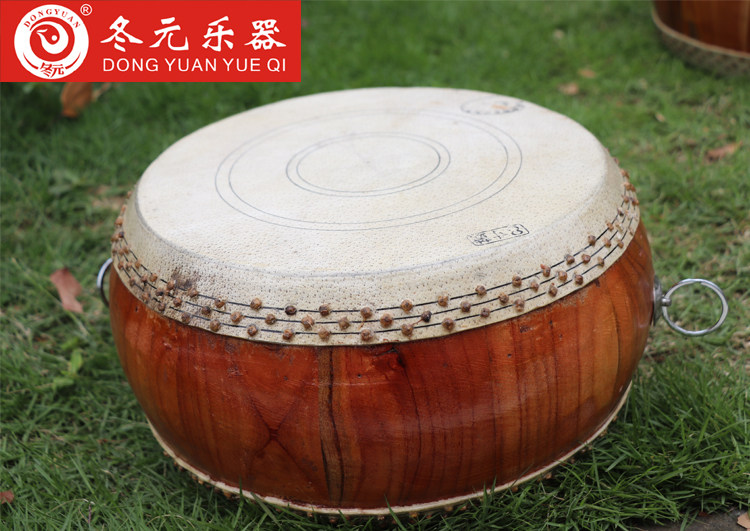 罗冬元8寸高音原木竹钉牛皮扁鼓高堂鼓低战鼓川堂鼓道士鼓法事鼓