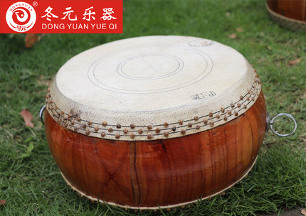 罗冬元8寸高音原木竹钉牛皮扁鼓高堂鼓低战鼓川堂鼓道士鼓法事鼓