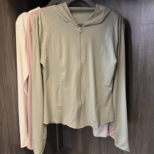 贸易整单.出口结余.高弹拉链连帽女士冰丝防晒衣