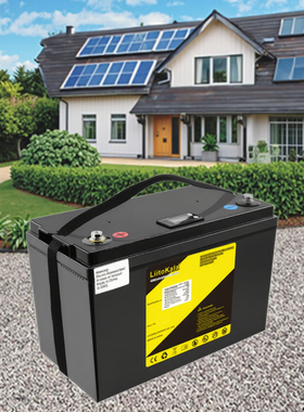 跨境专供  LiFePO4 12V150Ah+LCD磷酸铁锂电池 电房应急储能电池