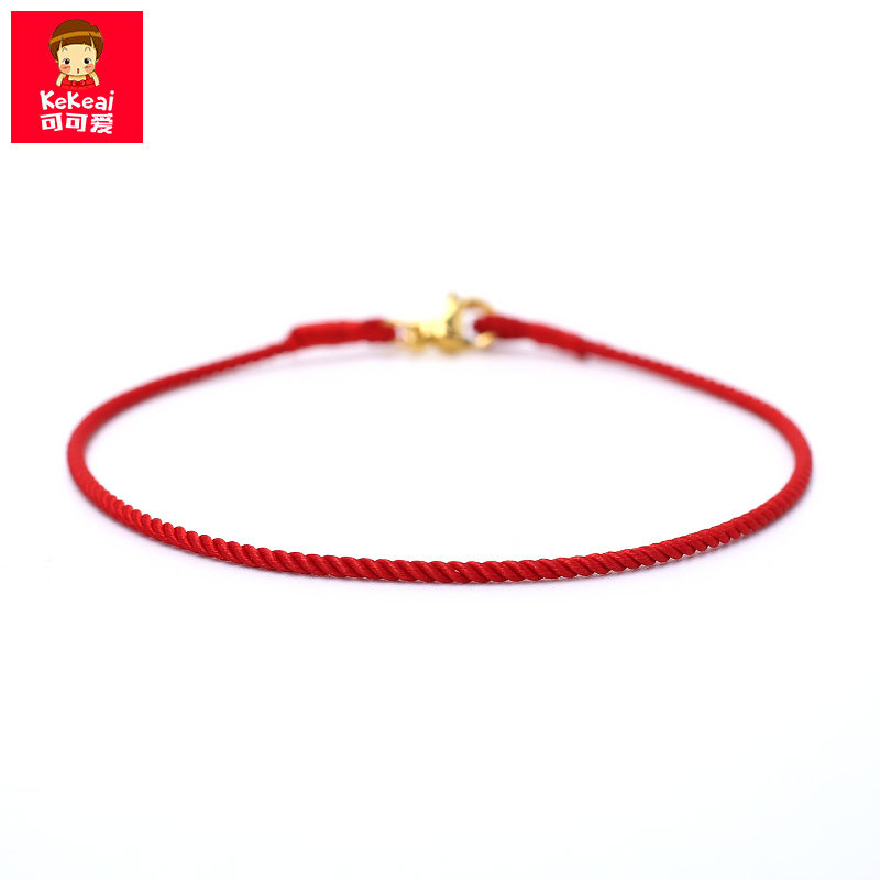 可可爱手工制作简约细脚链可穿3D硬金饰品男女本命年红绳脚踝脚链,饰品/流行首饰/时尚饰品新,脚链,淘宝优惠券,粉丝福利购,淘宝优惠卷