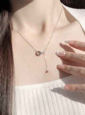 神明誓约。流光舞会法式复古双层项链锁骨温柔闪亮小香风韩国甜酷