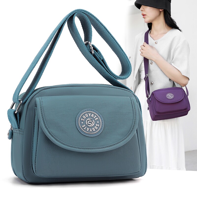 新款单肩斜挎包尼龙牛津布女包轻便骑行小包妈妈零钱小挎包手机包