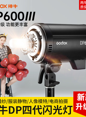 (Godox)神牛DP600III三代/四代摄影灯闪光灯600w室内人像广告拍摄
