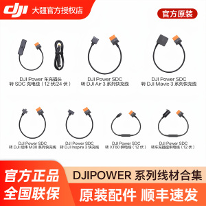 大疆 DJI Power 1000 2000 户外电源系列线材合集 无人机快充线/车充供电线 户外电源充电线配件