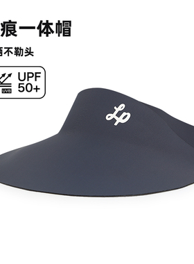 lackpard户外空顶帽四季超轻运动防晒帽男防紫外线灰色遮阳帽女