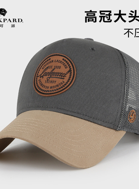 lackpard大头围高顶帽子男夏季网眼帽显脸小棒球帽防晒遮阳鸭舌帽