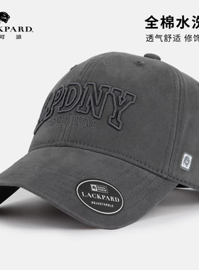 lackpard帽子男软顶复古鸭舌帽男大头围四季纯棉深顶大帽檐棒球帽