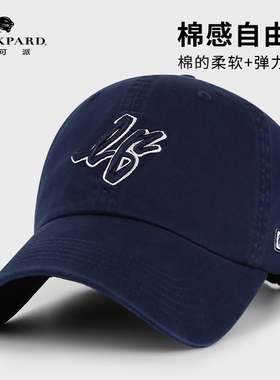 lackpard帽子男秋冬软顶宽帽檐显脸小鸭舌帽精梳棉大头弹力棒球帽