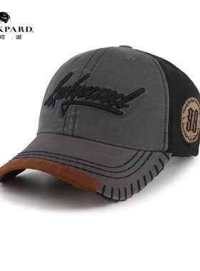 lackpard帽子男秋冬百搭棒球帽全棉字母软顶鸭舌帽潮流保暖父亲帽