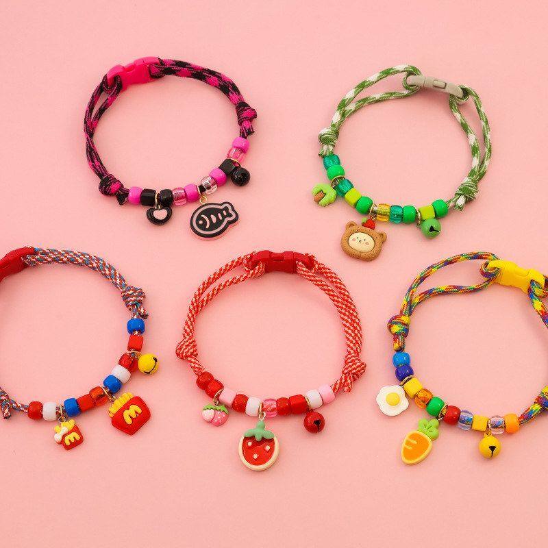 宠物猫咪狗狗项圈撞色编织项链可调节草莓汉堡薯条爱心可爱装饰品,宠物/宠物食品及用品,项圈/肩带,淘宝优惠券,粉丝福利购,淘宝优惠卷