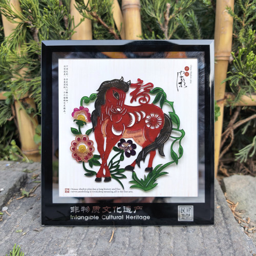 皮影摆件客厅书房装饰画摆台陕西西安皮影戏十二生肖皮影送友人