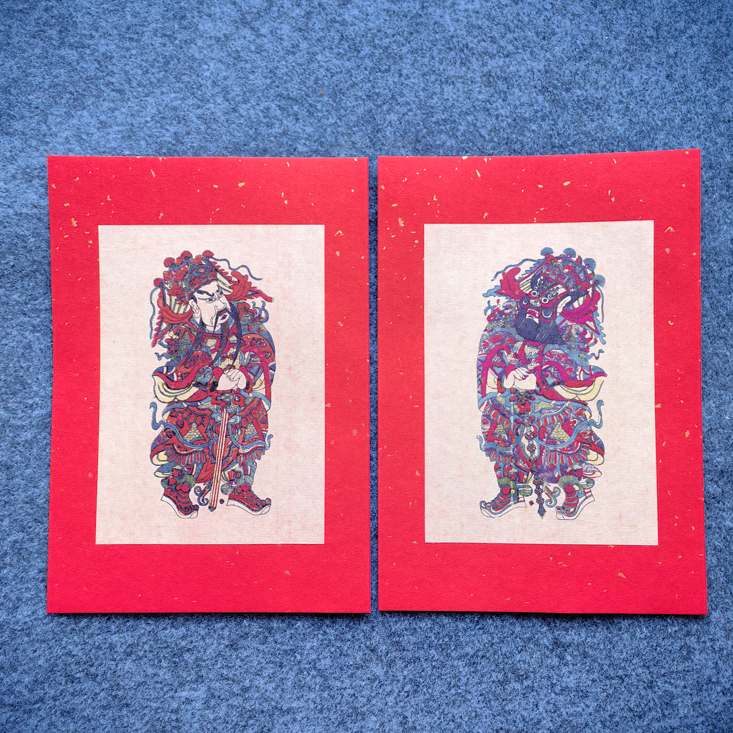 2026年马年年画木版年画传统年画门神秦琼尉迟恭门神画春节年画