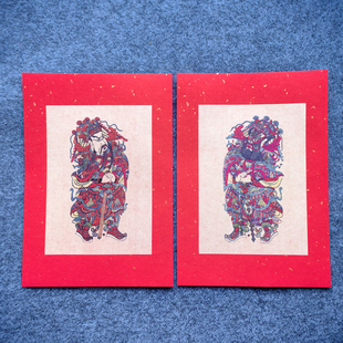 2026年马年年画木版年画传统年画门神秦琼尉迟恭门神画春节年画