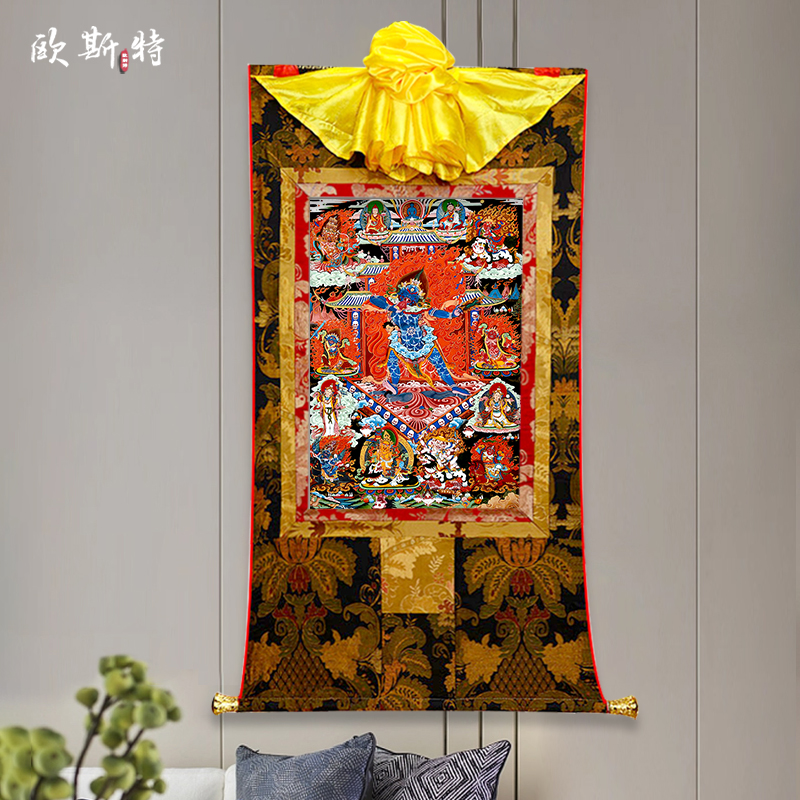 玄关装饰挂画矿物颜料唐卡