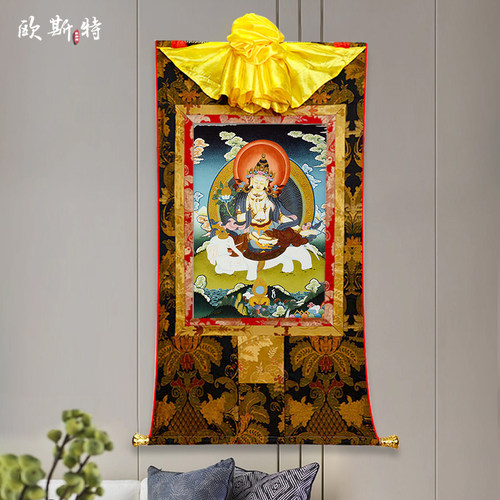 欧斯特室内装饰挂画唐卡棉布装裱