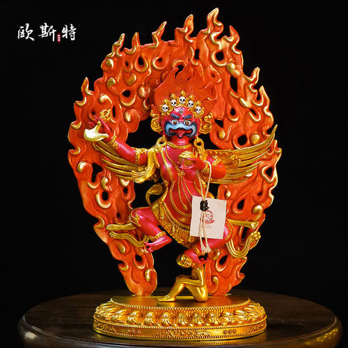 欧斯特大鹏金翅鸟铜像桌面摆件