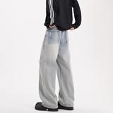 廓形宽松牛仔裤春夏季新款直筒阔腿裤H774-P65控88，男装牛仔裤，星座617A-5（原A405）