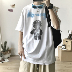 夏季新款圆领创意印图青少年半袖 宽松韩版短袖T恤衫潮 G844-P28图片
