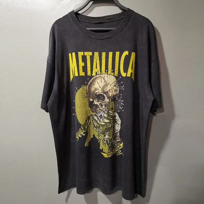 Metallica金属乐队复古短袖T恤