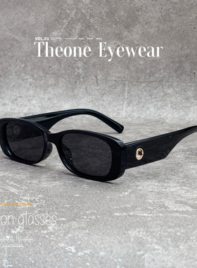 复古美式小框方形圆脸偏光墨镜高级感防晒防紫外线太阳镜可配度数