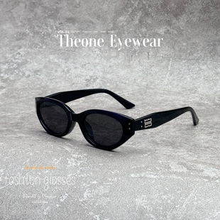 复古猫眼偏光墨镜女高级感小框太阳镜网红同款开车防晒可配度数潮