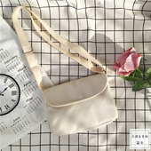 2021新款 日系ulzzang文艺帆布斜挎包女原宿学生百搭小包包