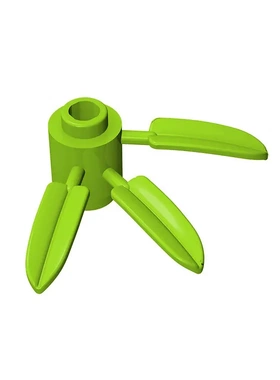 【50g】MOC颗粒积木兼容30176三叶草植物1x1圆砖带三竹叶特殊件