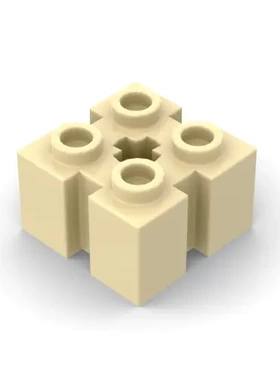 【50g】MOC拼插散件积木零配件90258国产兼容通用2x2四竖槽轴孔