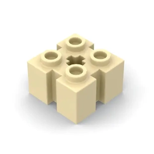 【50g】MOC拼插散件积木零配件90258国产兼容通用2x2四竖槽轴孔