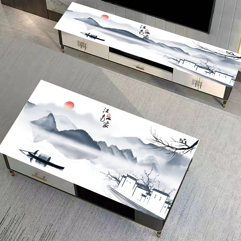 PVC防水软玻璃水晶板桌垫餐桌茶几电视柜防尘免洗软胶垫办公桌垫