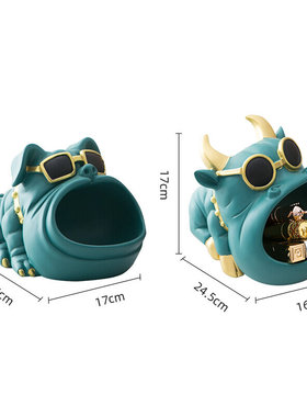 牛摆件北欧轻奢创意招财进门入户玄关钥匙收纳门口家用放钥匙装饰