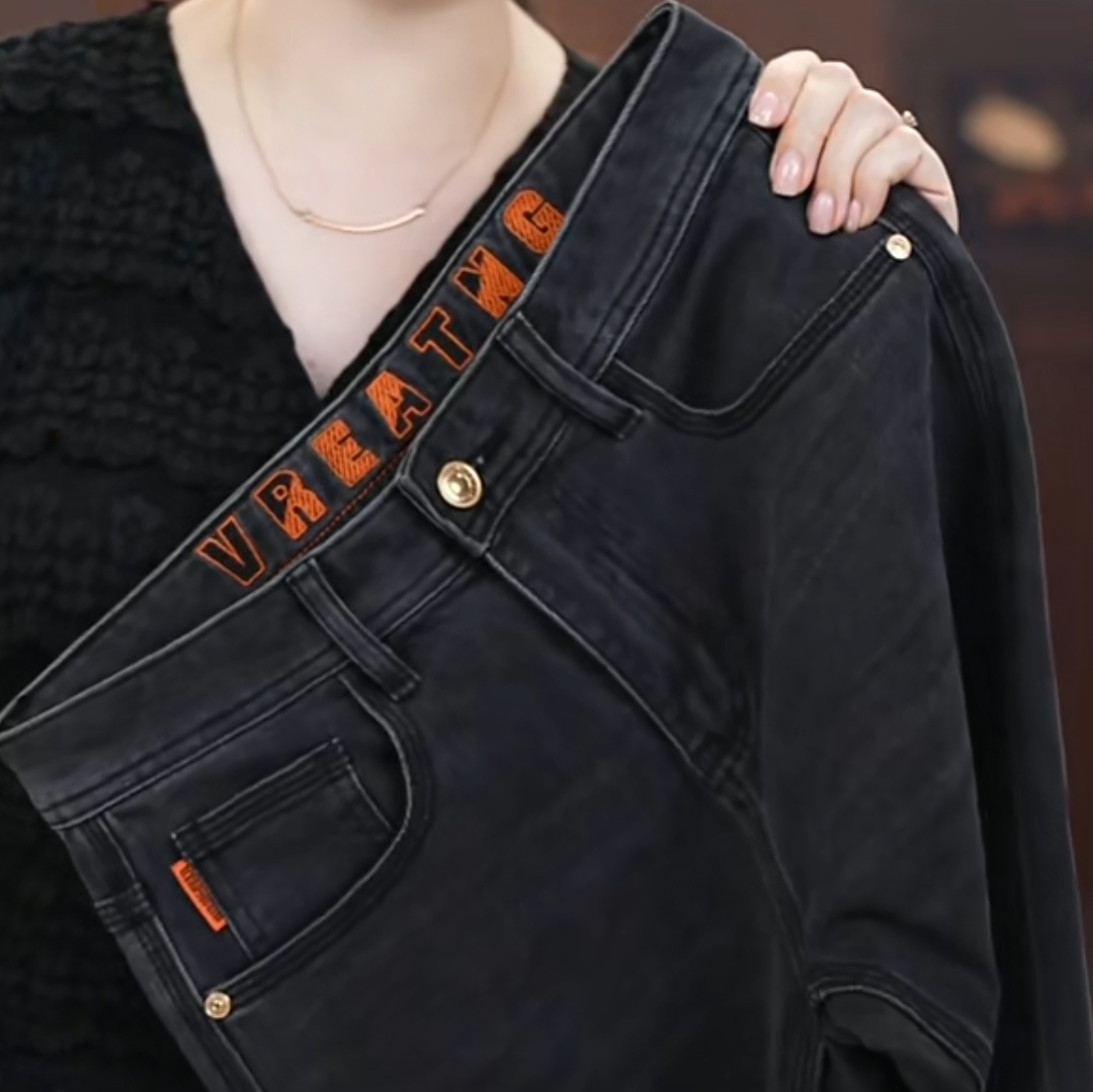 轻奢商务欧版经典三本针牛仔裤男