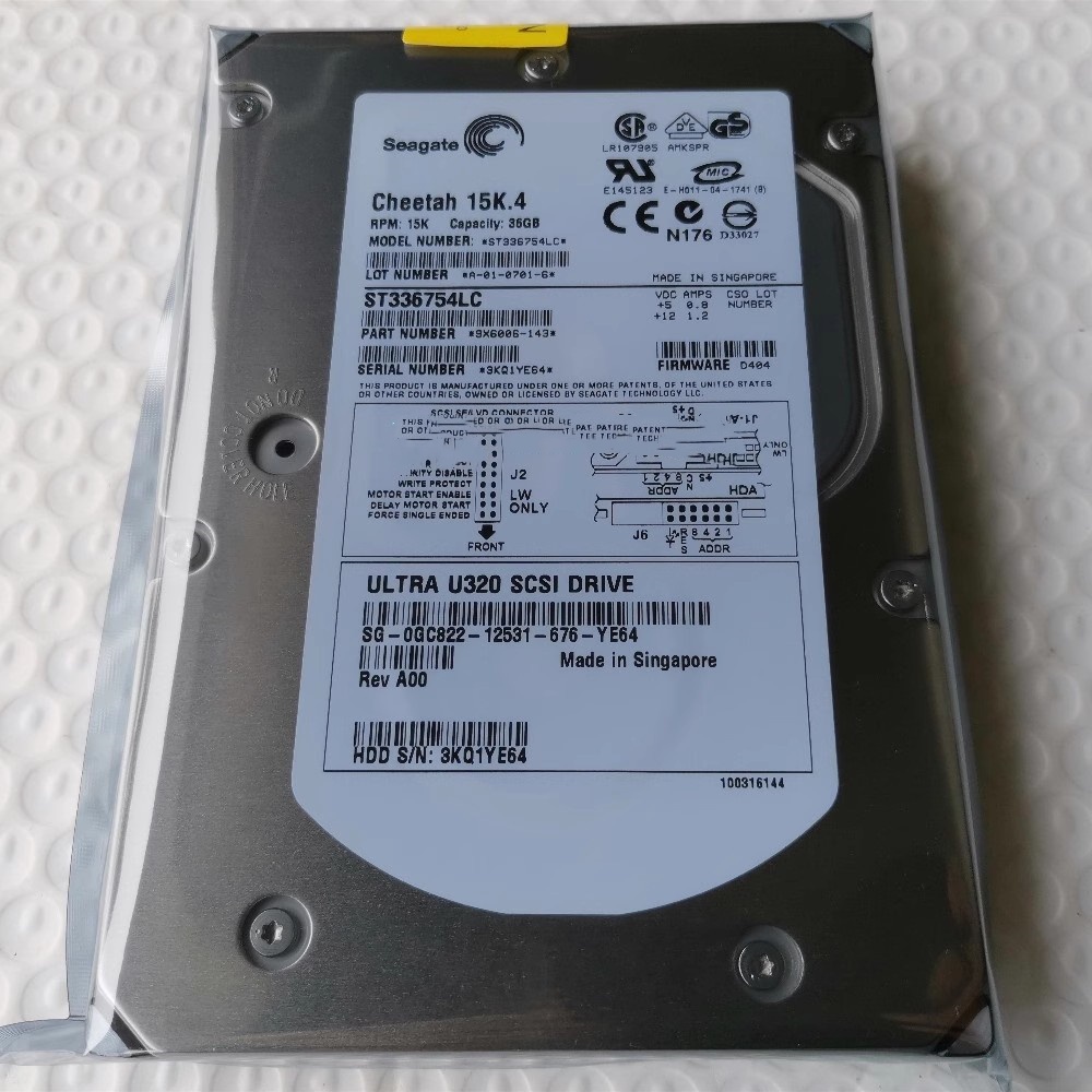 Seagate希捷ST336754LC 36G 15K U320 80针SCSI硬盘0D5958 0GC822