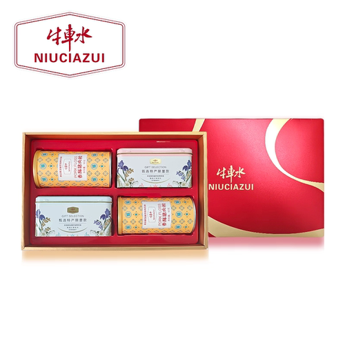 牛车水金甄礼盒A新加坡风味原味猪肉干肉松铁罐礼包436克