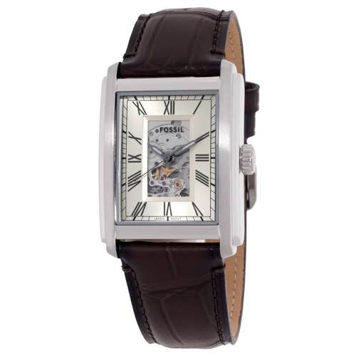 Fossil Carraway自动机械米色表盘手表ME3272